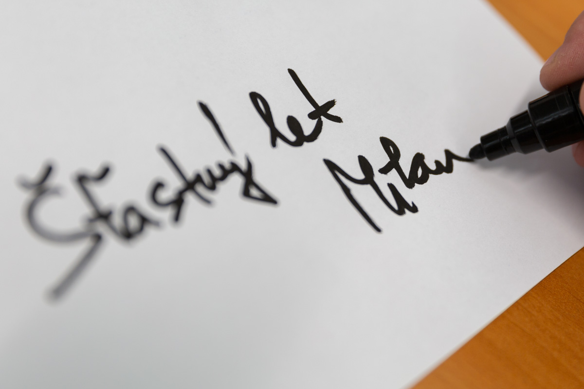 Milan wrote a personal message