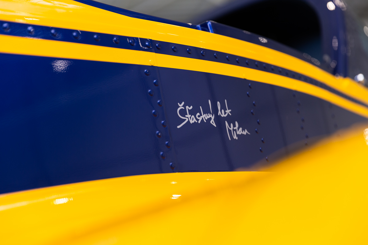 Translated from Czech it means Happy Flight!