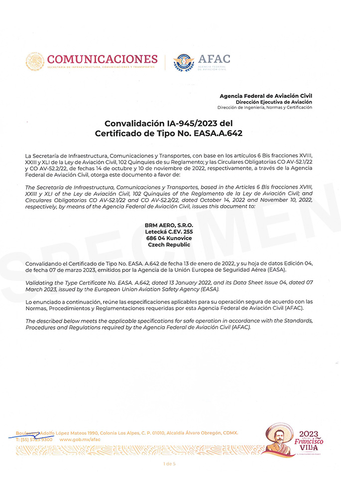 BRISTELL B23, BRISTELL B23 915 Mexico