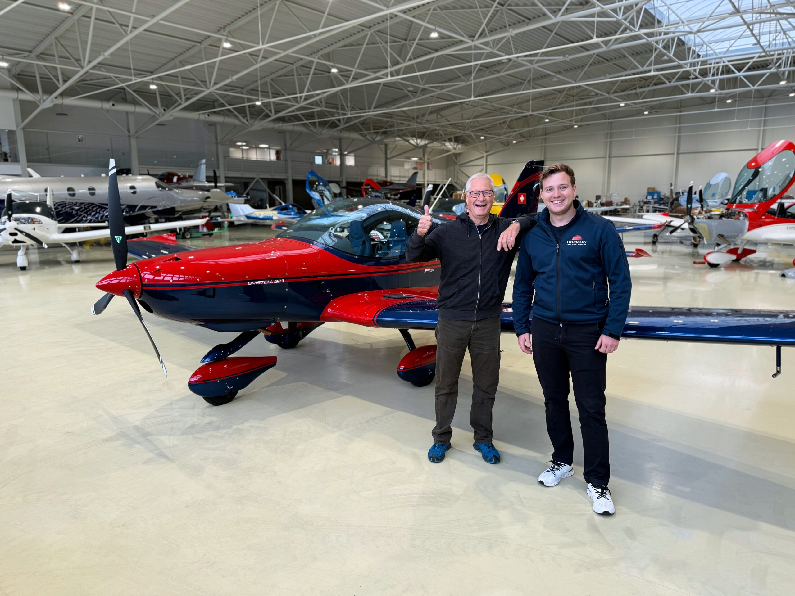 horizon swiss flight school pilots and bristell